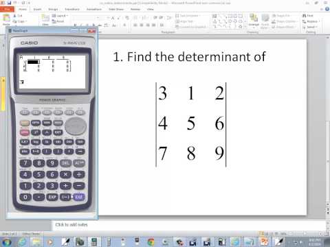 Technology in College Algebra - Determinants - Casio FX-9860G