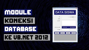 KOPI (KODING PINTAR) PART 1 Module Koneksi VB net 2012 dengan Database Acces