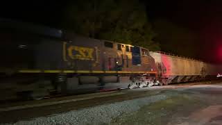 Sweet K5H! CSX 788 ES44AH Leads M652-09 By Dixie Interchange W/ Healthy Train & Mid-DPU Moving Slow