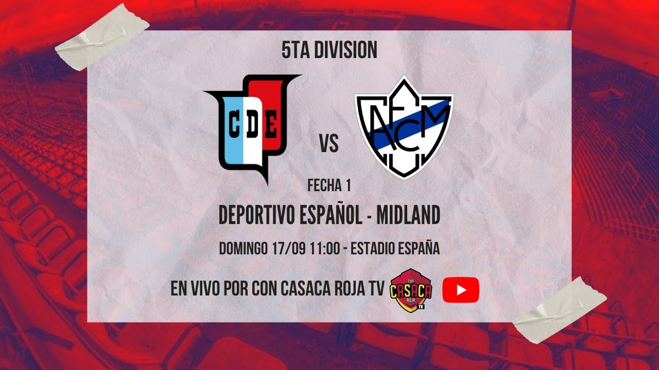 ◉ Midland vs. Deportivo Español en vivo: seguí el partido minuto a minuto -  TyC Sports