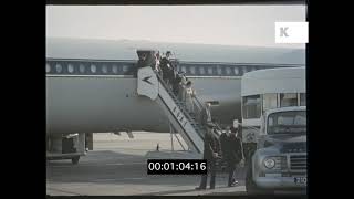 1960s Passengers Disembark BOAC Plane, 35mm