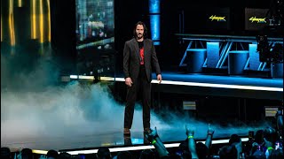 Keanu Reeves Cyberpunk 2077 onstage at E3! Announcement and Crowd Reactions!