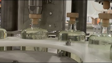 Distillery filling line - Bottling line - Capping, Rinsing, Filling, Labeling