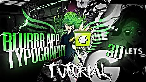 How to make 3d typography in Blurrr app || easy typography tutorial in Blurrr app @blurrrapp