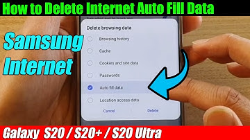 Galaxy S20/S20+: How to Delete Internet Auto Fill Data