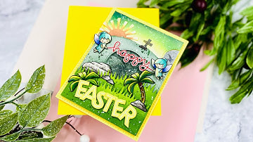 6 Blades Magic Iris Pop-up Card /Lawn Fawn/Happy Easter/팝업카드 만들기/움직이는 카드/ 부활절 카드/아이리스 카드