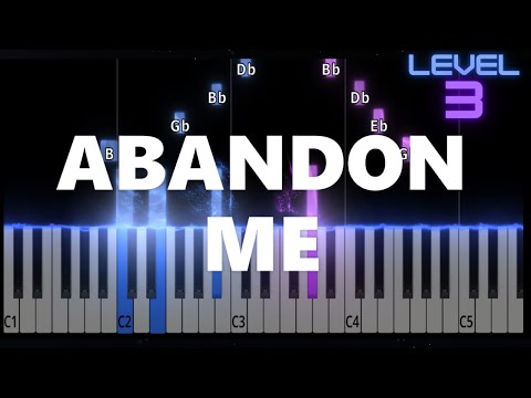 Abandon Me - Quadeca - INTERMEDIATE Piano Tutorial
