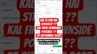 Fii Dii data analysis|| 23 September  2025 || #fiidiidataanalysis #stockmarket