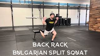 Back Rack Bulgarian Split Squat Movement Demo Profile