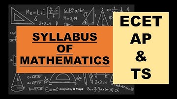 MATHEMATICS FOR ECET AP & TS || SYLLABUS