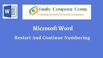 Microsoft Word Tutorials | Restart and Continue Numbering