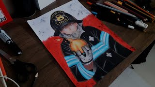 SPEED DRAWING Shinra Kusakabe (Fire Force) enen no shouboutai!