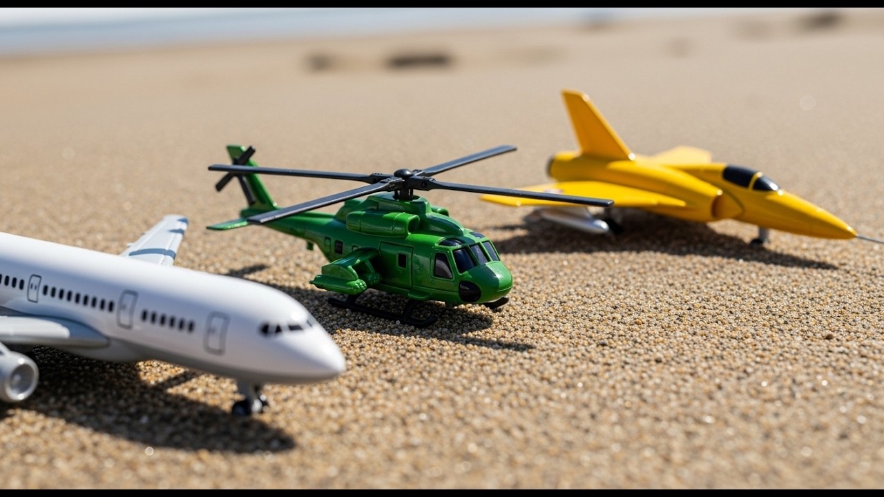 ✈️ Airplane, Helicopter and Jet Toy Adventure 🚁🛩️🌈 | Kids Air Vehicles | 3D Kids Fun Story