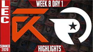 XL vs OG Highlights | LEC Summer 2020 W8D1 | Excel Esports vs Origen