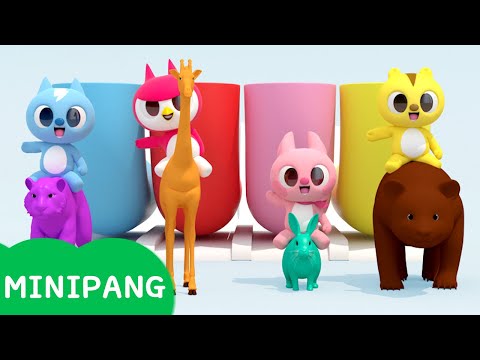 [미니팡 에스파냐] 미니특공대 | 동물 미끄럼틀 | 색깔놀이 | 에스파냐어 | 스페인어| Color <strong>play</strong> | <strong>Mini</strong>-Pang TV 3D <strong>Play</strong>