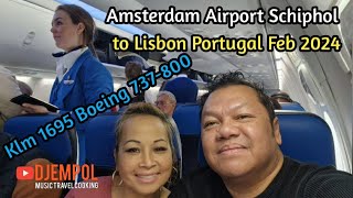 Amsterdam Airport Schiphol to Lisbon Portugal Humberto Delgado Airport, KL 1695, 5 feb 2024