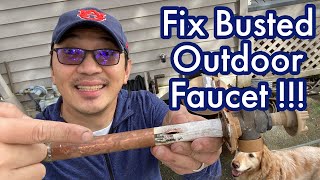 Replacing busted frozen outdoor faucet / hydrant yourself