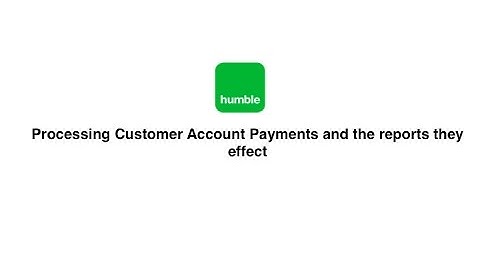 A short video on Customer Account Payments and the reports they affect for your humble Till on iPad