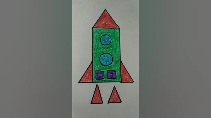 How to draw rocket using shapes #rocket #shorts #video #viral Easy & Simple Drawing#sketch #shape