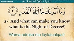 Quran: 97. Surah Al-Qadr (The Power): Arabic and English translation HD  - Durasi: 1:19. 