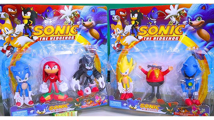 Kit 4 Bonecos Sonic E Amigos Brinquedo Filme Coleção
