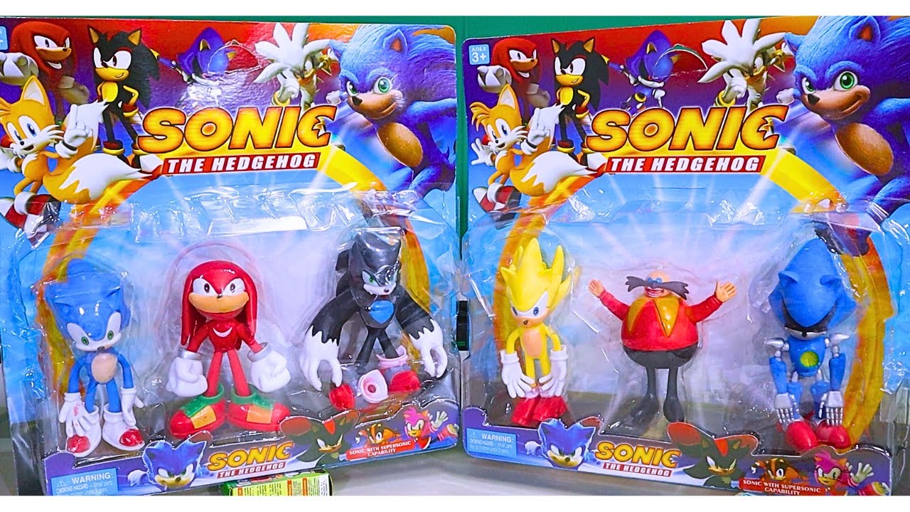 Pacote com 5 bonecos Sonic The Hedgehog
