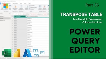 35. Transpose Table | Power Query Editor