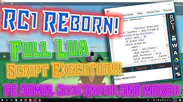 OMG ⚠️ RC1 Reborn ⚠️ Full Lua script executor!! | Level 7 | Grab Knife, FE ADMIN & More!!! | WORKING