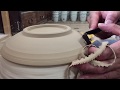 【porcelain】potter's wheel 18cm tamabuchi plate /【陶芸】ろくろ・6寸玉縁皿