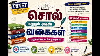 சொல் - வகைகள் | TRB | TNTET TAMIL GRAMMAR NOTES - இலக்கணம் | EASILY UNDERSTANDABLE NOTES
