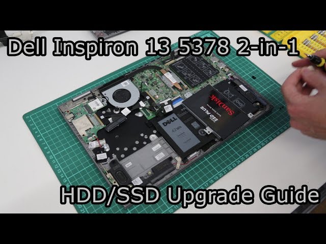 Dell Inspiron 13 5378 2-in-1 - SSD/HDD upgrade guide - YouTube