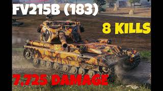 FV215B (183) - Ace Tanker,  8 Kill, 7,725 Damage World of Tanks