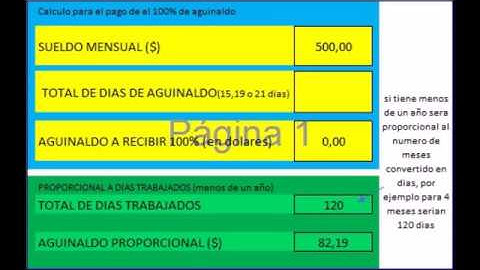 Calculo de aguinaldo en EXCEL ESA 2017