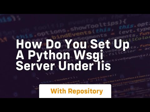 How do you set up a Python WSGI server under IIS
