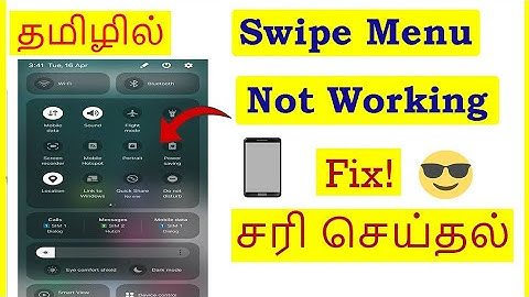 How to Fix Swipe Menu Not Working in Android Mobile Tamil | VividTech