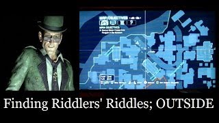 Batman Arkham City: Finding Riddlers' Riddles; OUTSIDE!!