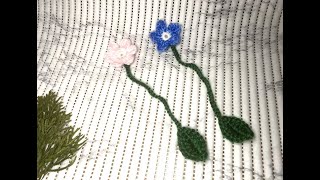 Very Easy Crochet Leaf & Flower Bookmark