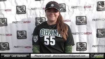 2023 Lexi Samson 4.3 GPA - Pitcher and First Base Softball Skills Video - Ohana Tigers