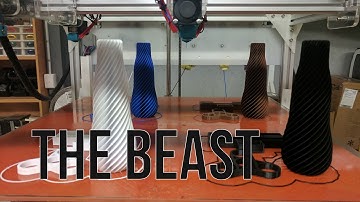 The Beast  3D Printer Timelapse 4 Extruders