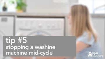 Tip #5 Stopping a washing machine mid cycle