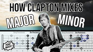 How Eric Clapton Mixes Major & Minor Pentatonic/Blues Scales! (fretLIVE Lesson & Theory Deep Dive)