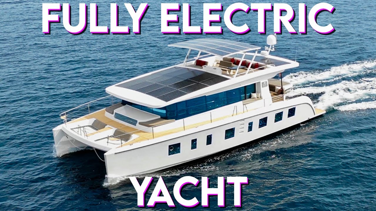 Inside a TESLA Inspired 100% ELECTRIC Luxury Catamaran Yacht