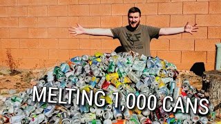 Melting 1,000 Aluminum Cans at Home - How Much Aluminum Do You Get?