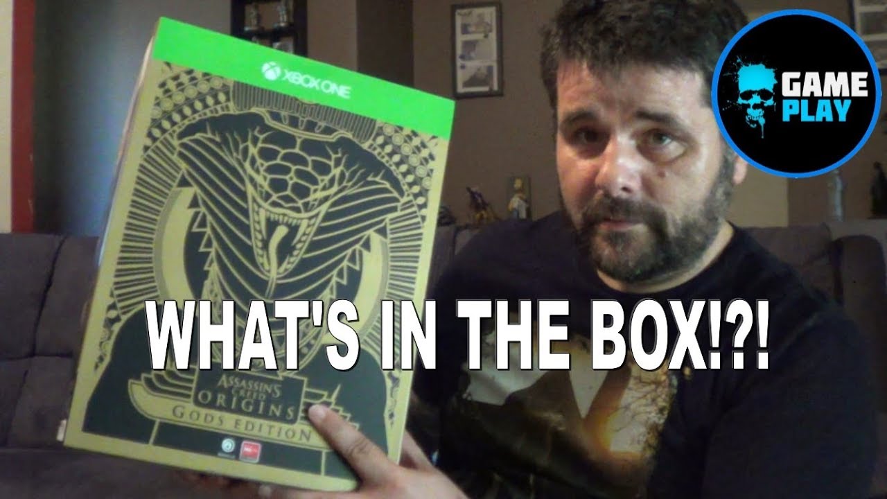Assassin's Creed Origins GODS collectors Edition unboxing Xbox one - YouTube