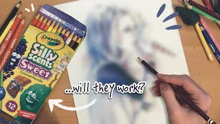 trying SCENTED Crayola colored pencils? | cheap art supply challenge