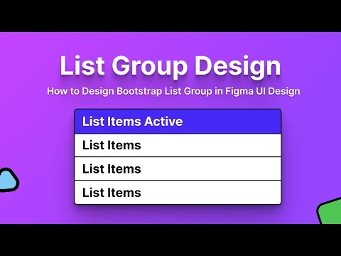 How to Design Bootstrap List Group in Figma UI Design