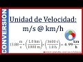 Conversión de m/s a km/h (método fácil)