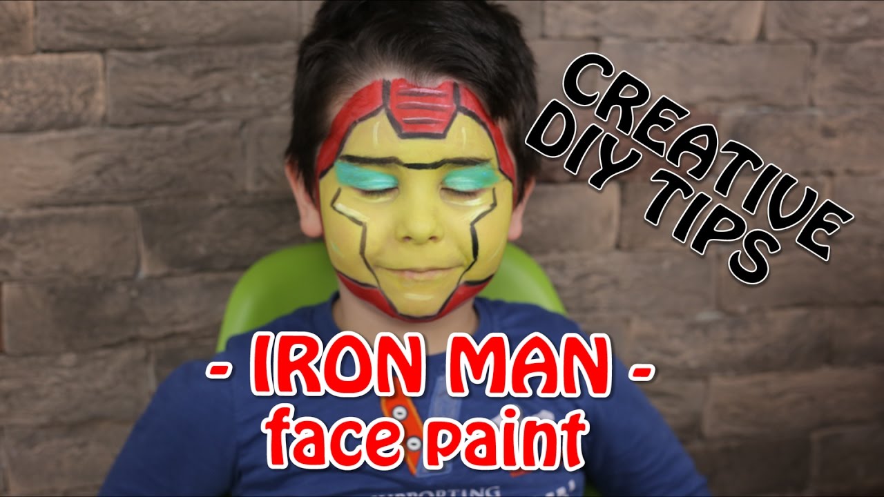 IRON MAN Face paint Tutorial - Creative DIY Tips - YouTube