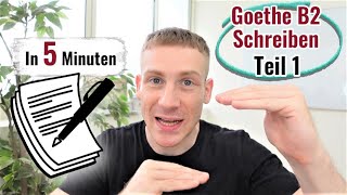 Goethe B2 Schreiben Teil 1  Quick and Easy Guide! [Subtitles]