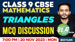 Class 9 CBSE Maths | Triangles - MCQ Discussion | Xylem Class 9 CBSE